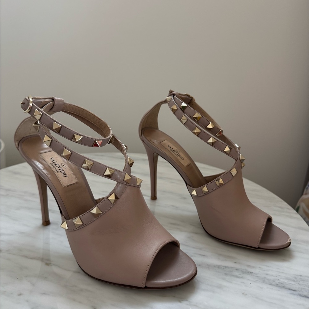 Valentino Rockstud T-Strap Sandals